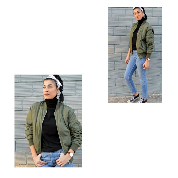 Army green bomber jacket - Picture 1 of 2